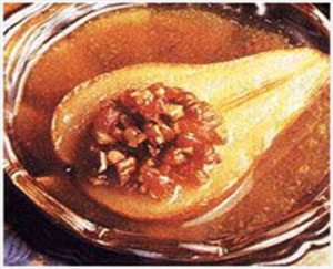 Butter-Baked Pears With Fruit And Nut Stuffing Butter-Baked Pears With Fruit And Nut Stuffing picture